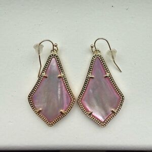 Kendra Scott Pink and Gold Statement Earrings